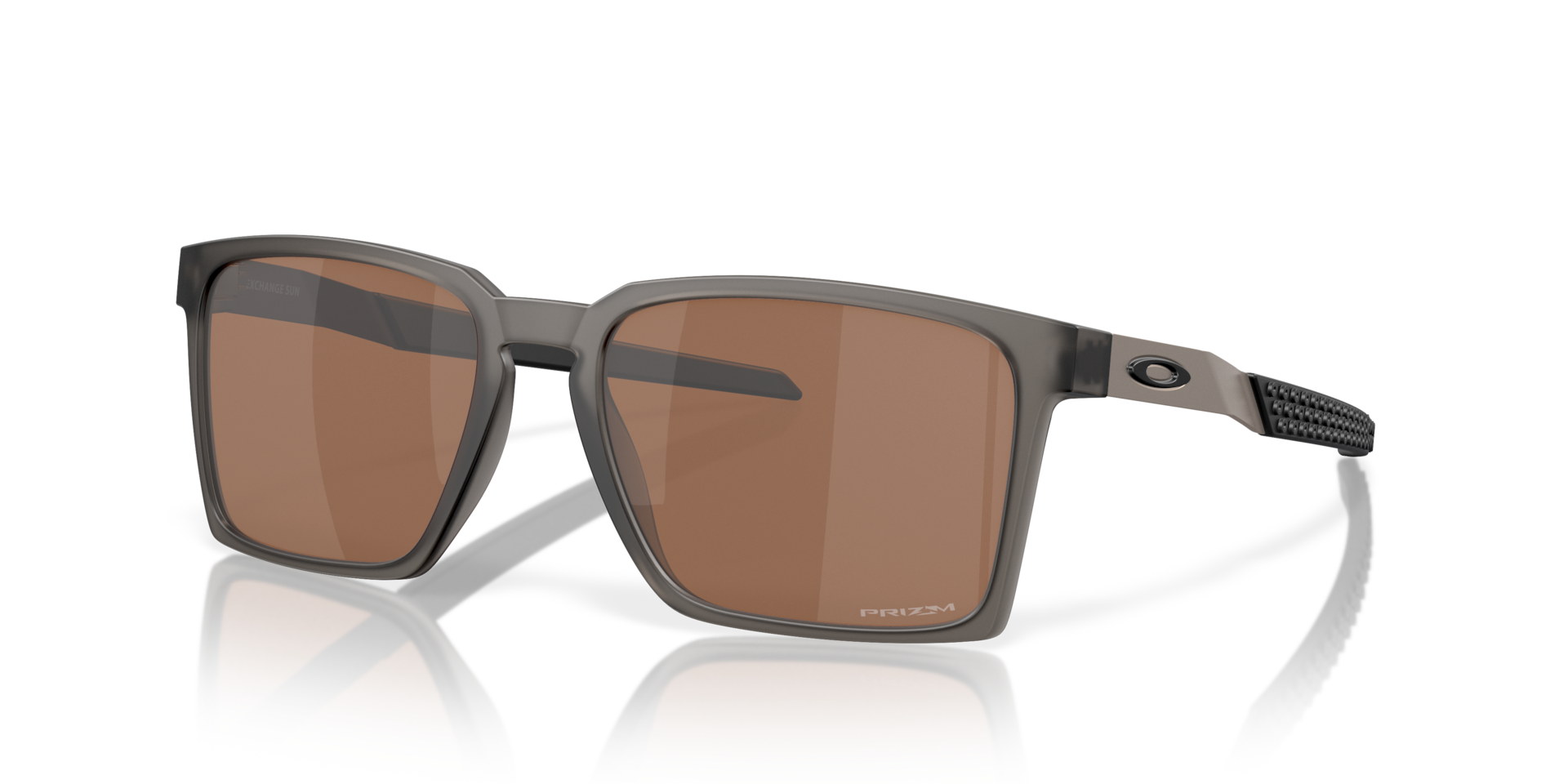 Oakley Exchange Sun Sunglasses angle view - Colour: Satin Grey Smoke / Prizm Tungsten