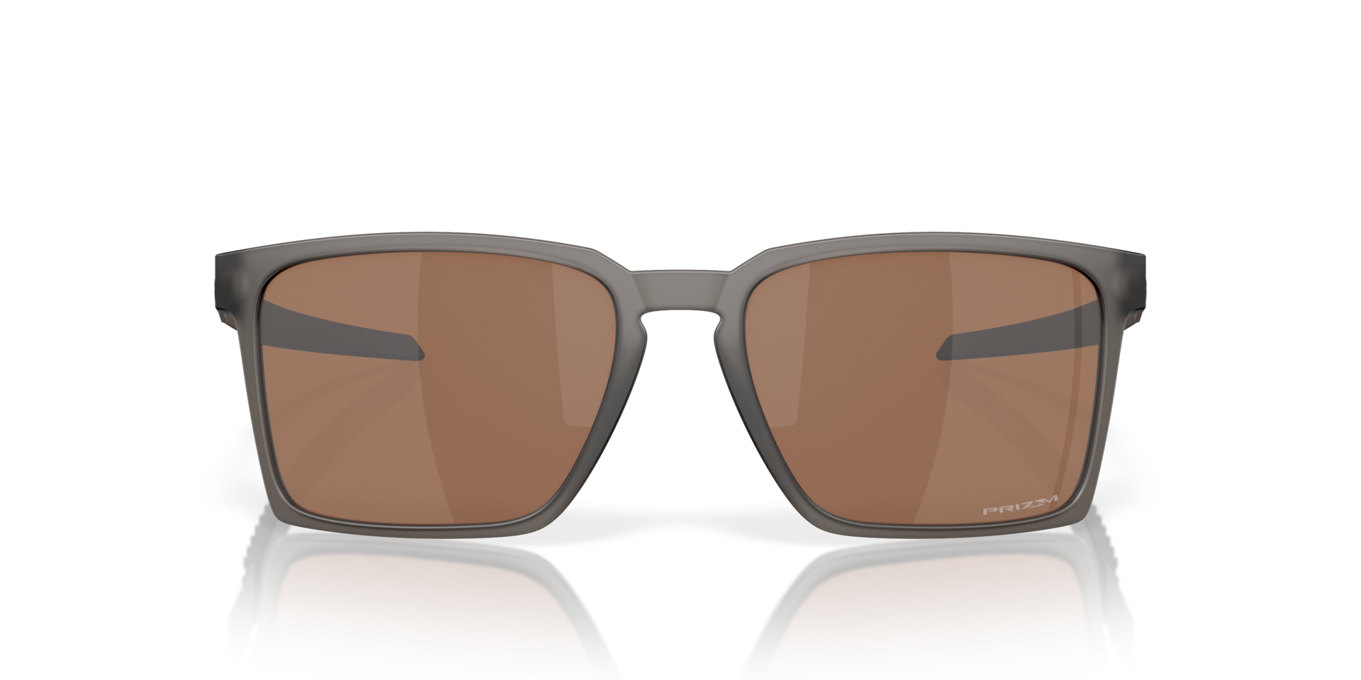 Oakley Exchange Sun Sunglasses front view - Colour: Satin Grey Smoke / Prizm Tungsten