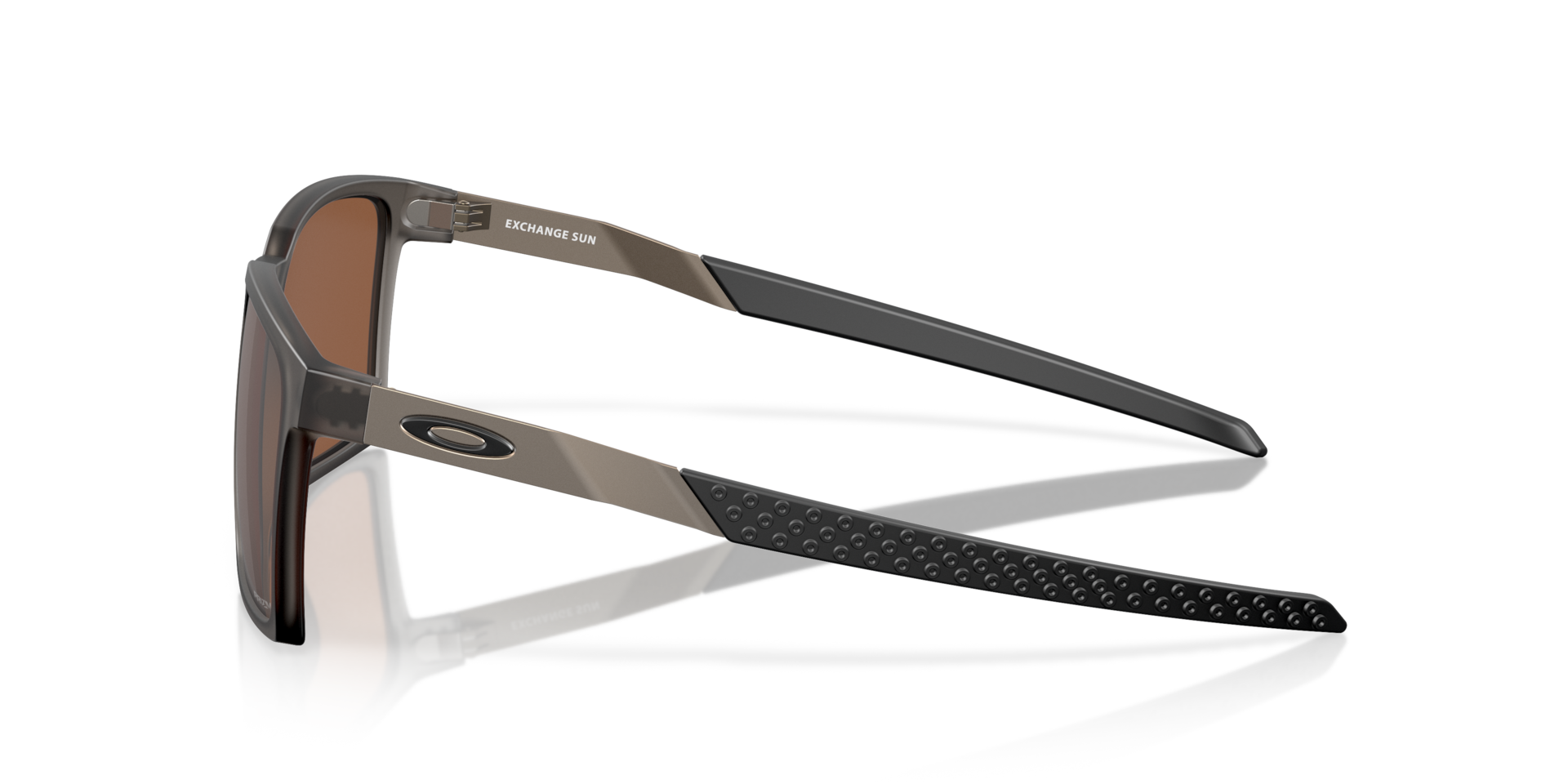 Oakley Exchange Sun Sunglasses side view - Colour: Satin Grey Smoke / Prizm Tungsten