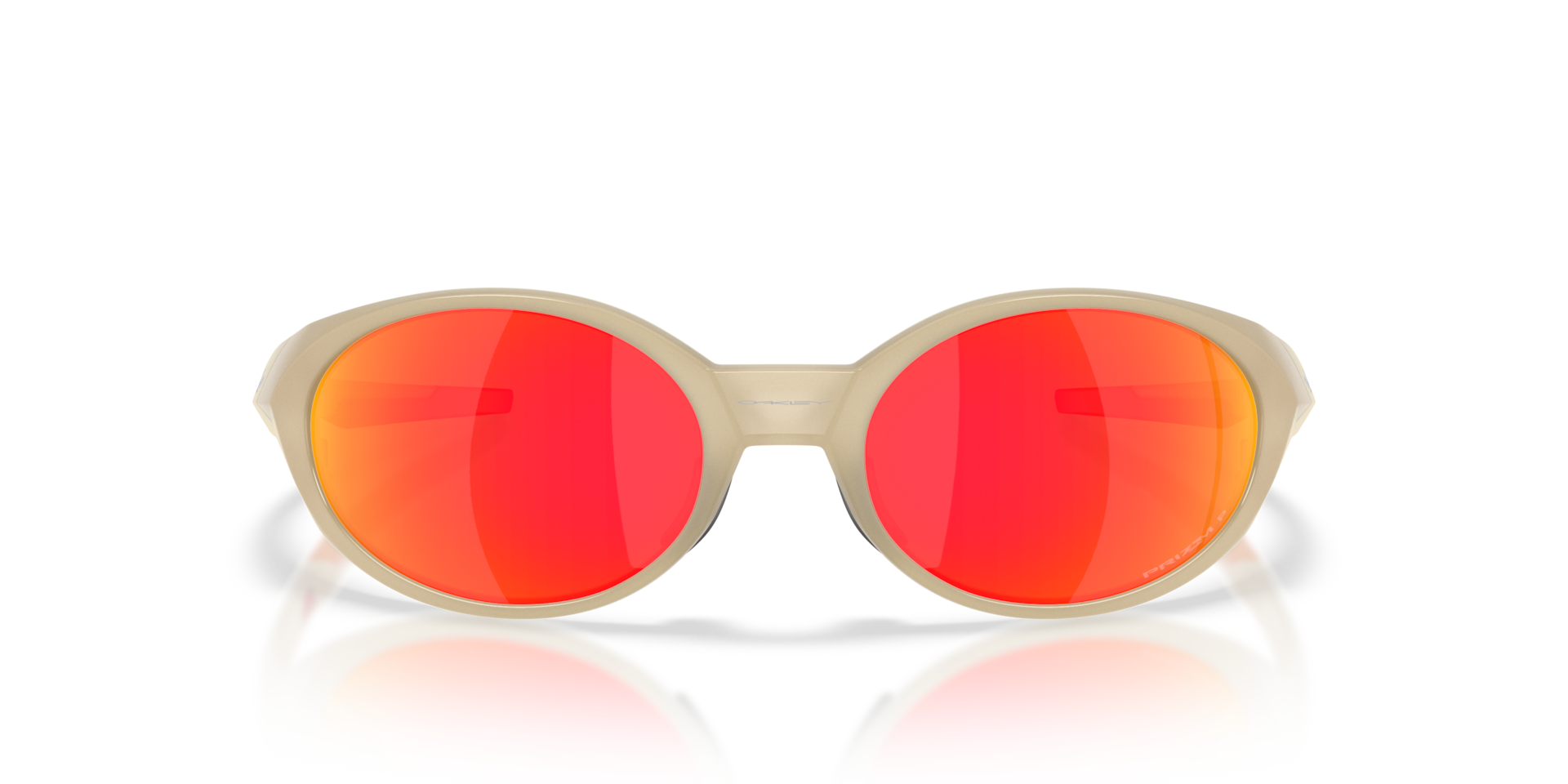 Oakley Eye Jacket Redux Latitude Collection Sunglasses front view - Colour: Sandstorm / Prizm Ruby Polarised