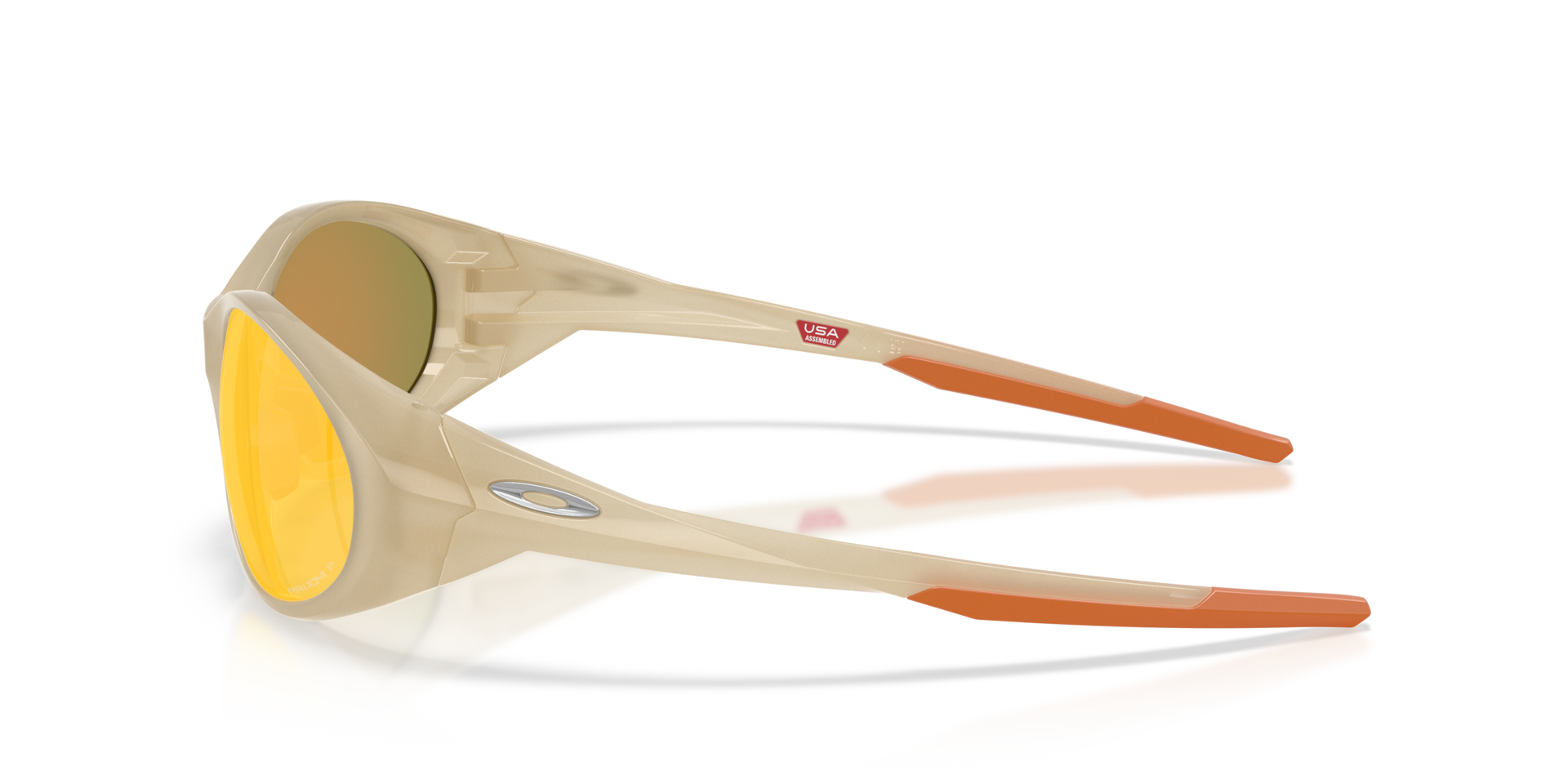 Oakley Eye Jacket Redux Latitude Collection Sunglasses side view - Colour: Sandstorm / Prizm Ruby Polarised