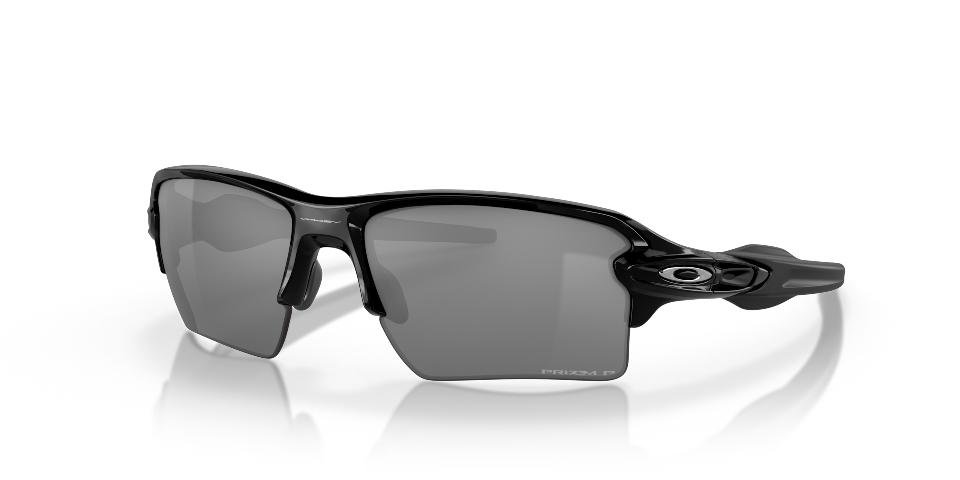 Oakley Flak 2.0 XL Sunglasses angle view - Colour: Polished Black / Prizm Black Polarised