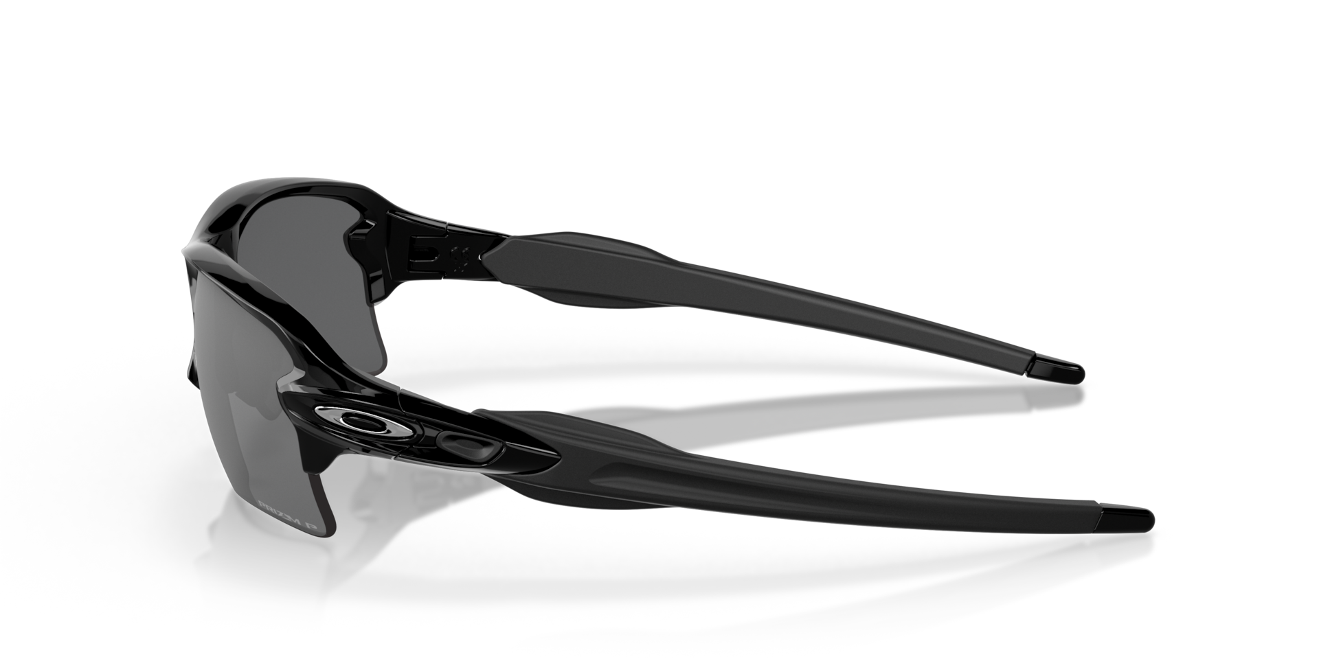 Oakley Flak 2.0 XL Sunglasses side view - Colour: Polished Black / Prizm Black Polarised