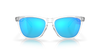 Oakley Frogskins XL Sunglasses front view - Colour: Crystal Clear / Prizm Sapphire
