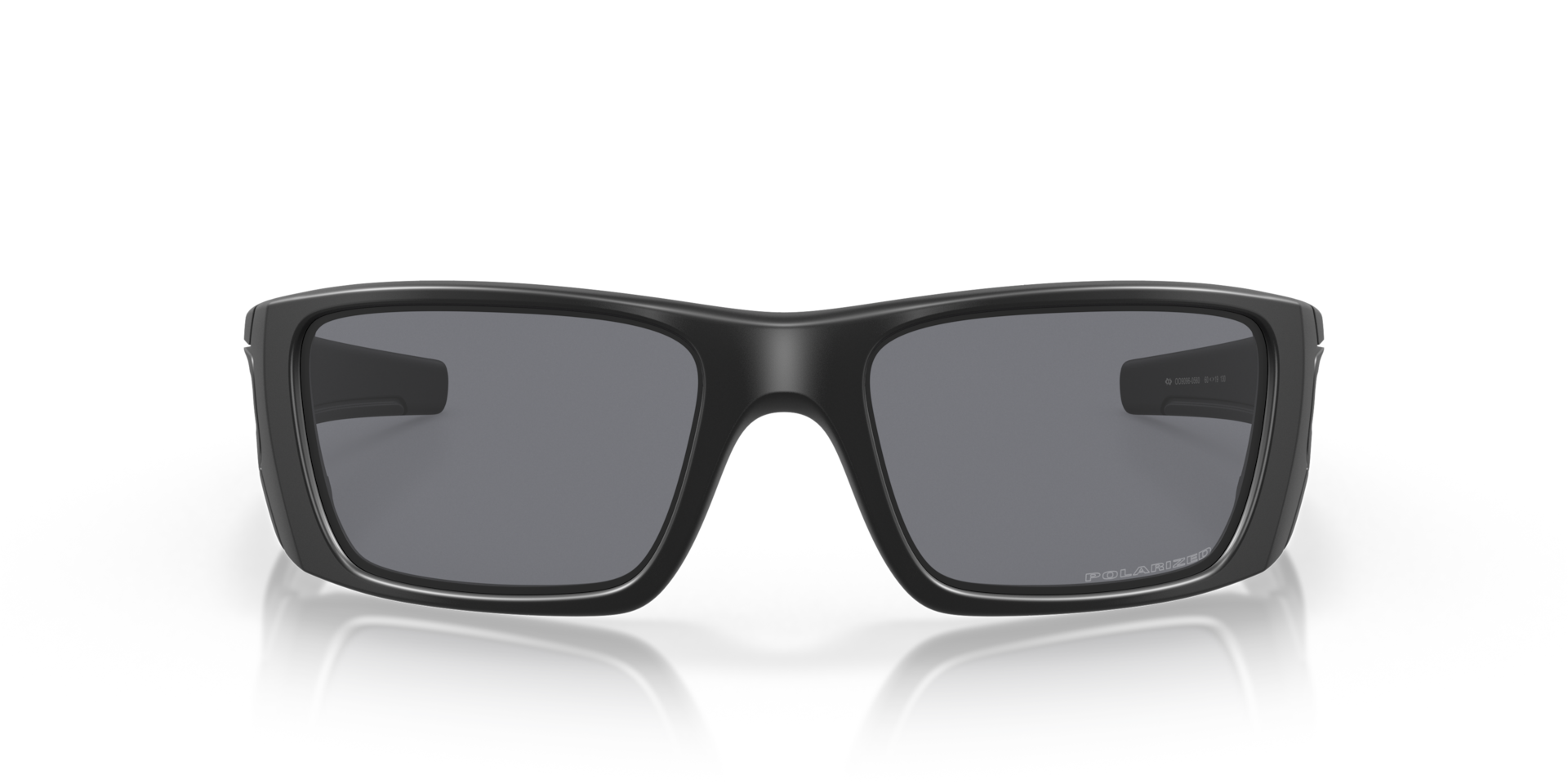 Oakley Fuel Cell Sunglasses front view - Colour: Matte Black / Grey Polarised