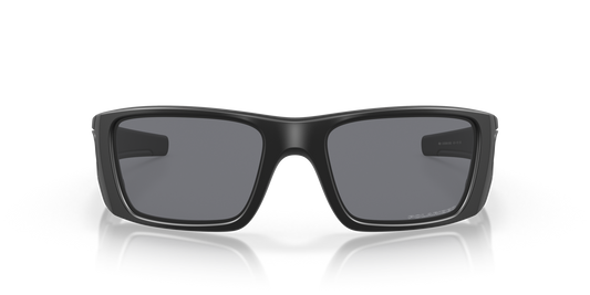 Oakley Fuel Cell Sunglasses front view - Colour: Matte Black / Grey Polarised