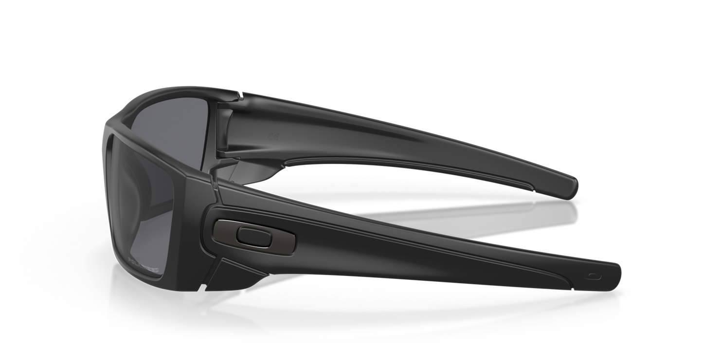 Oakley Fuel Cell Sunglasses side view - Colour: Matte Black / Grey Polarised