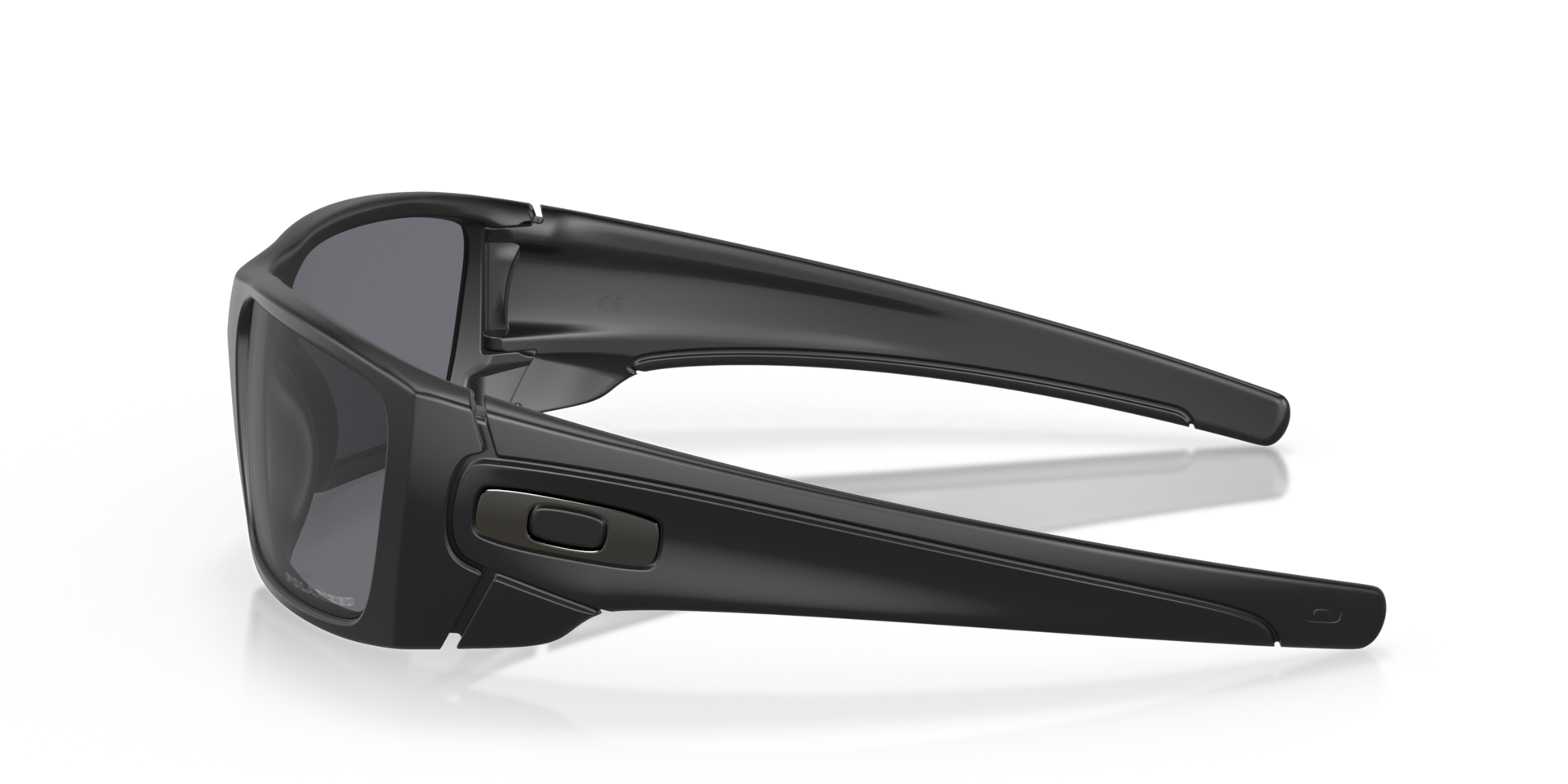 Oakley Fuel Cell Sunglasses side view - Colour: Matte Black / Grey Polarised