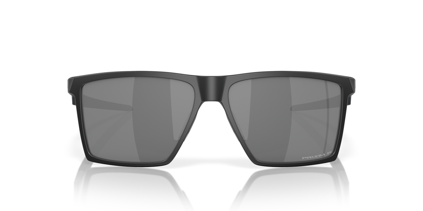Oakley Futurity Sun Sunglasses front view - Colour: Satin Black / Prizm Black Polarised