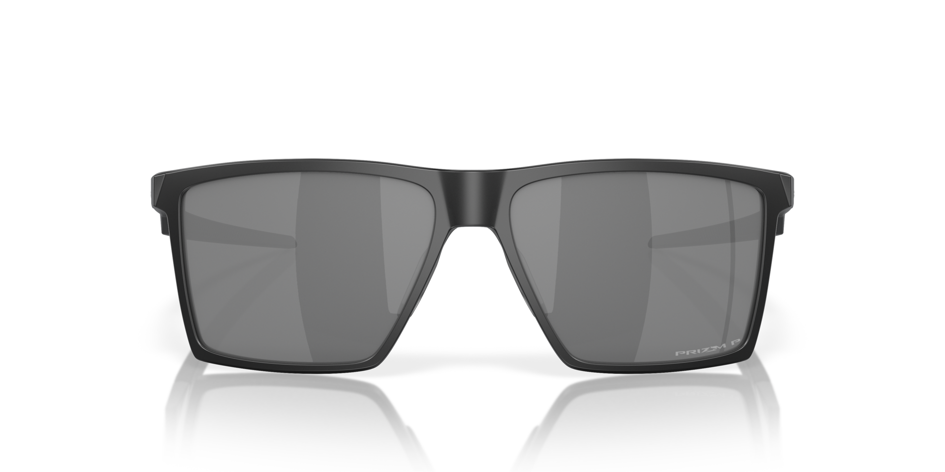 Oakley Futurity Sun Sunglasses front view - Colour: Satin Black / Prizm Black Polarised