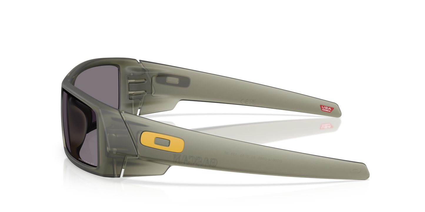 Oakley Gascan Sunglasses side view - Colour: Matte Transparent Olive Ink / Prizm Grey Polarised