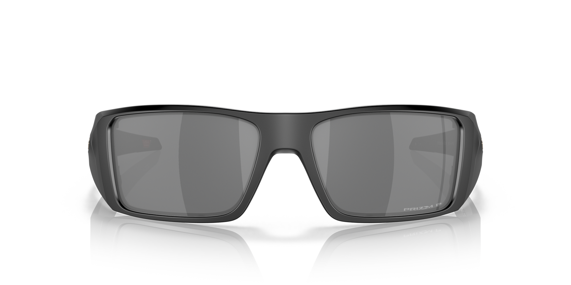 Oakley Heliostat Sunglasses front view - Colour: Matte Black / Prizm Black Polarised