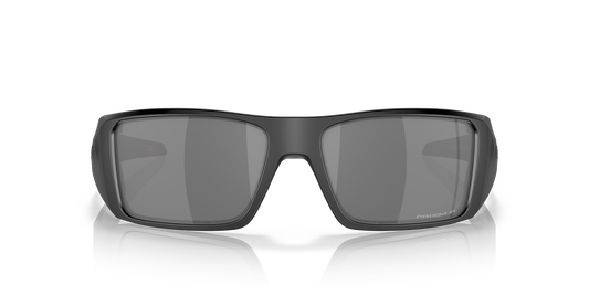 Oakley Heliostat Sunglasses front view - Colour: Matte Black / Prizm Black Polarised