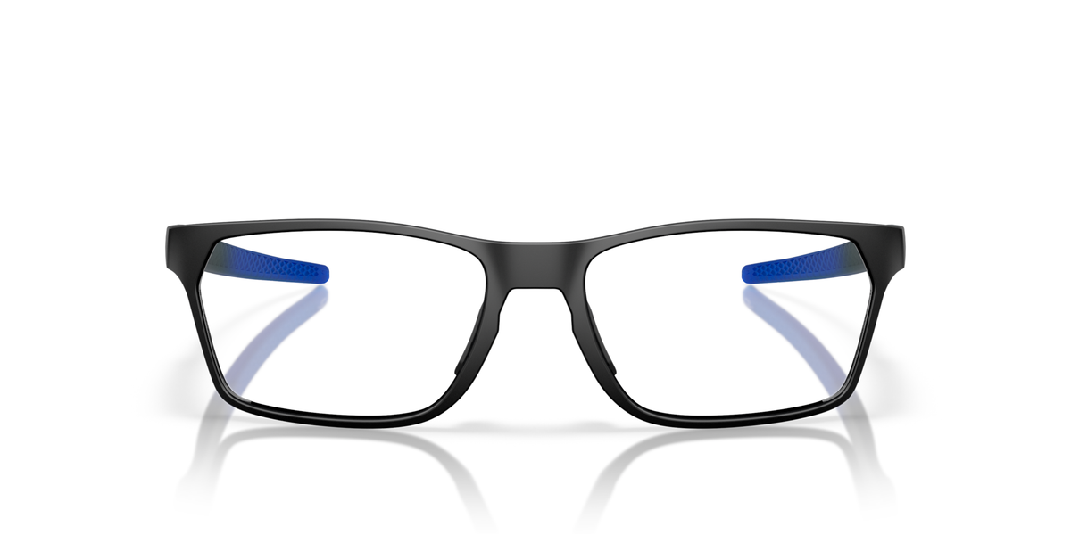 Oakley Hex Jector OX8032 Optical Frames front view - Colour: Satin Black with Blue Detail