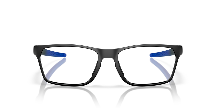 Oakley Hex Jector OX8032 Optical Frames front view - Colour: Satin Black with Blue Detail