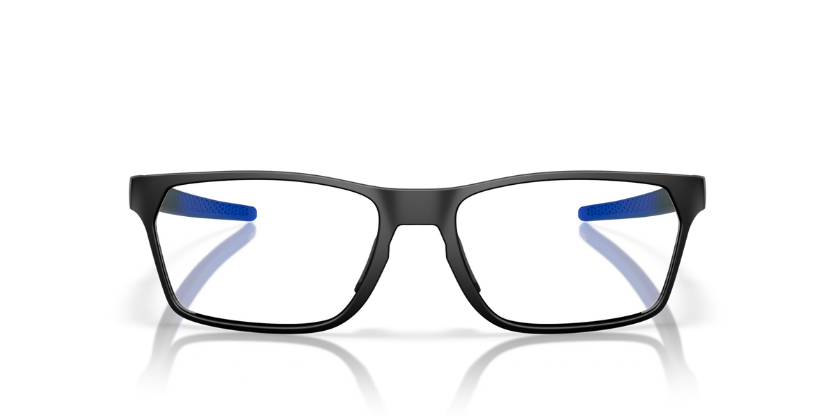Oakley Hex Jector OX8032 Optical Frames front view - Colour: Satin Black with Blue Detail