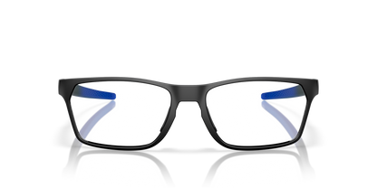 Oakley Hex Jector OX8032 Optical Frames front view - Colour: Satin Black with Blue Detail