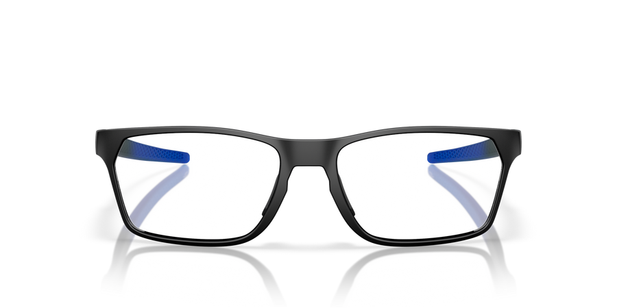 Oakley Hex Jector OX8032 Optical Frames front view - Colour: Satin Black with Blue Detail