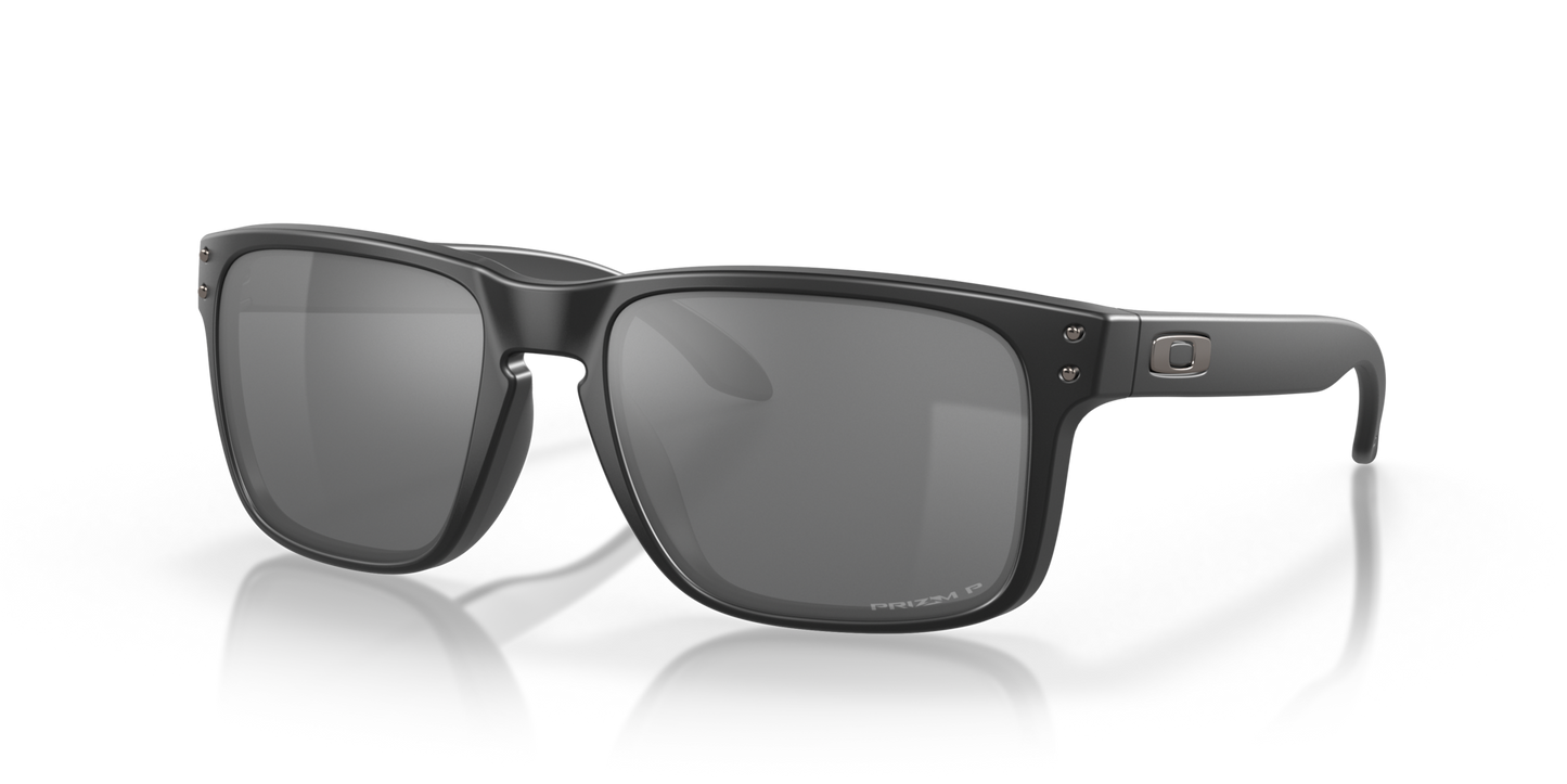 Oakley Holbrook Sunglasses angle view - Colour: Matte Black / Prizm Black Polarised