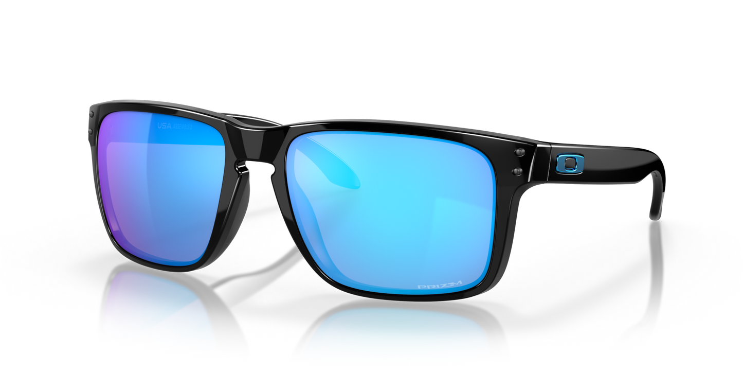 Oakley Holbrook XL Sunglasses angle view - Colour: Polished Black / Prizm Sapphire