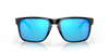 Oakley Holbrook XL Sunglasses front view - Colour: Polished Black / Prizm Sapphire