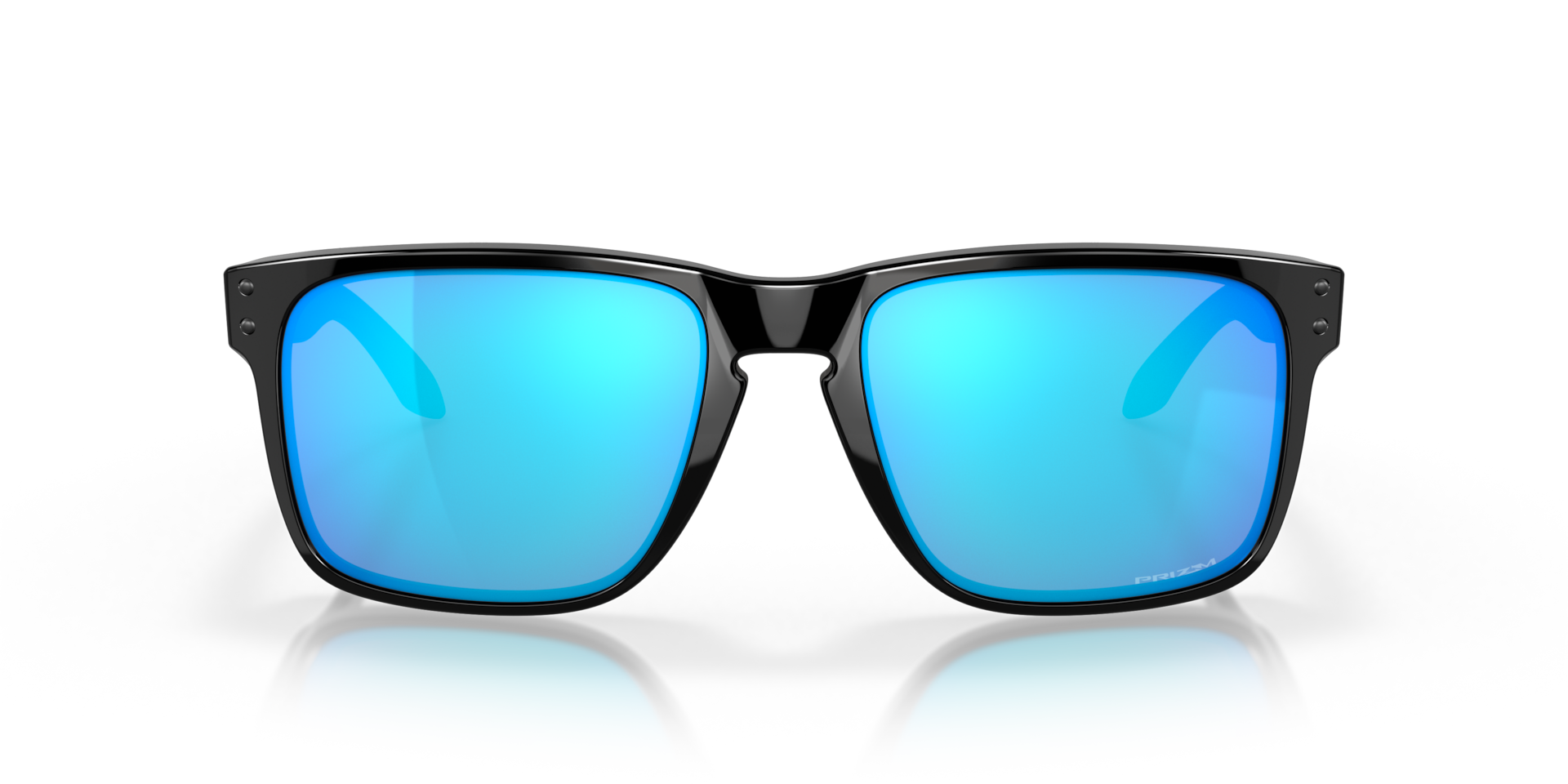 Oakley Holbrook XL Sunglasses front view - Colour: Polished Black / Prizm Sapphire