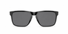 Oakley Holbrook XL Sunglasses front view - Colour: Polished Black - Lens: Grey solid tint - Media: Custom Polarised Grey solid tint