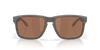 Oakley Holbrook XXL Sunglasses front view - Colour: Woodgrain / Prizm Tungsten Polarised