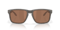Oakley Holbrook XXL Sunglasses front view - Colour: Woodgrain / Prizm Tungsten Polarised