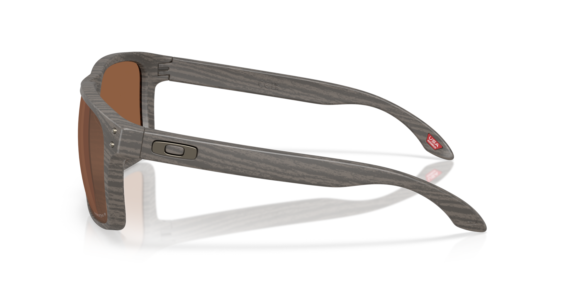Oakley Holbrook XXL Sunglasses side view - Colour: Woodgrain / Prizm Tungsten Polarised
