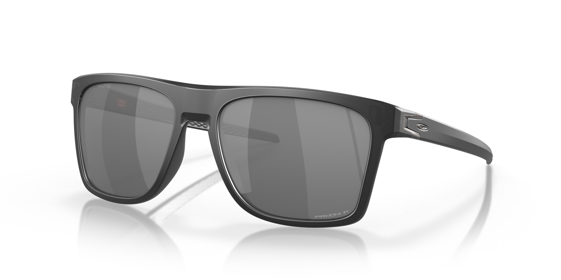 Oakley Leffingwell Sunglasses angle view - Colour: Matte Black Ink / Prizm Black