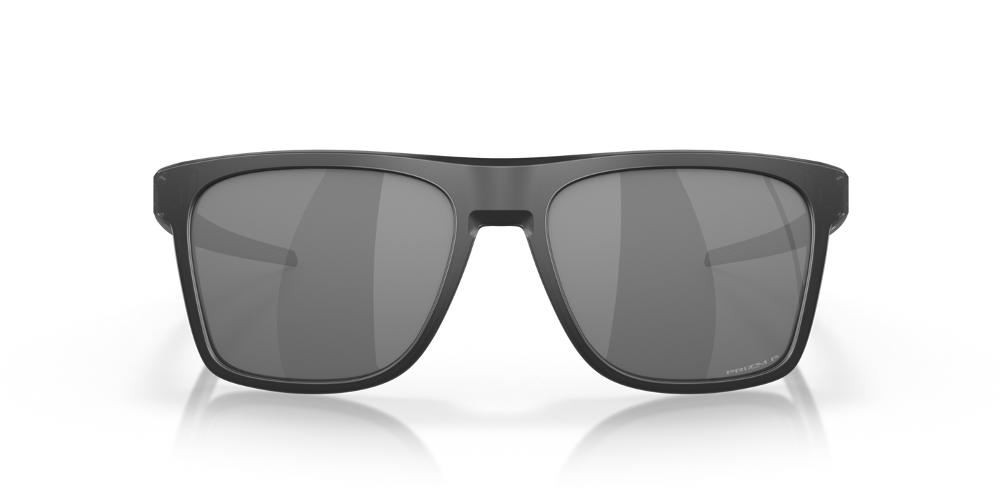 Oakley Leffingwell Sunglasses front view - Colour: Matte Black Ink / Prizm Black