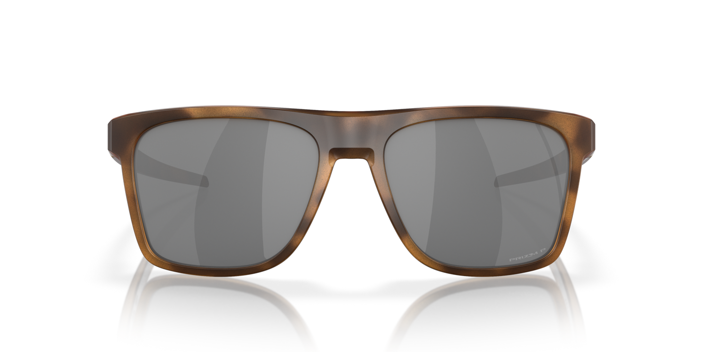 Oakley Leffingwell Sunglasses front view - Colour: Matte Brown Tortoise / Prizm Tungsten
