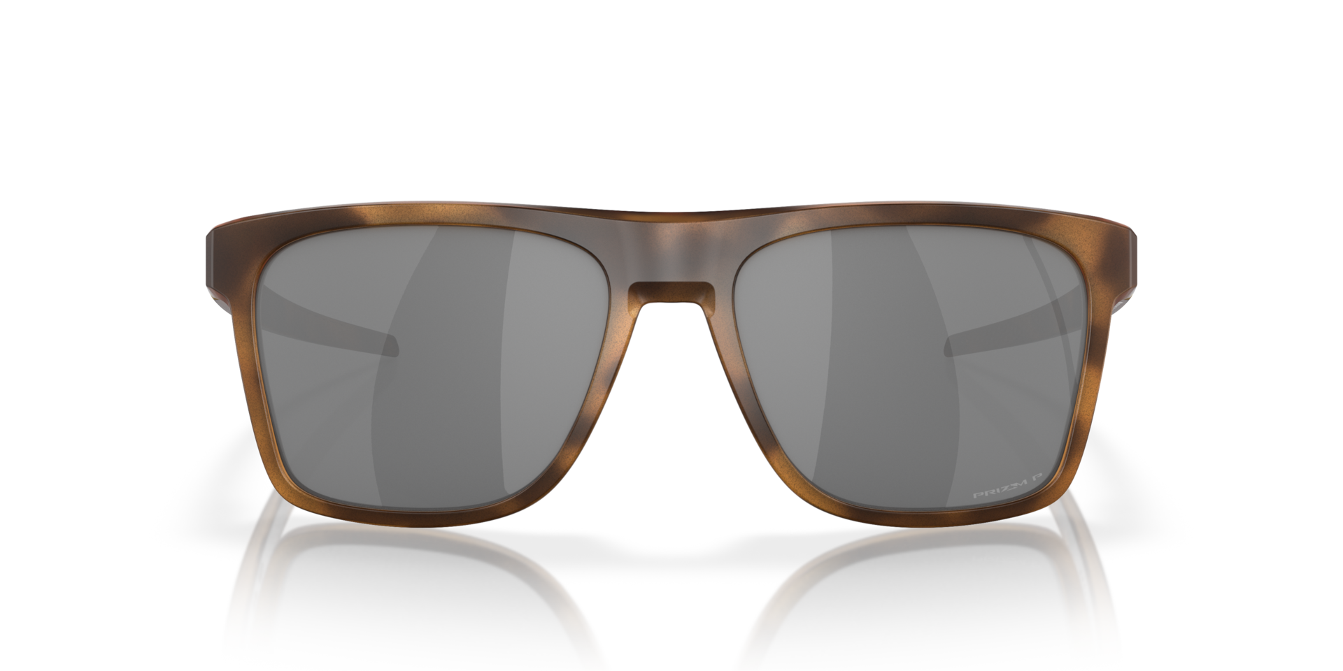 Oakley Leffingwell Sunglasses front view - Colour: Matte Brown Tortoise / Prizm Tungsten