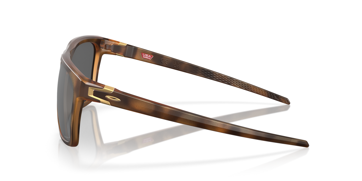 Oakley Leffingwell Sunglasses side view - Colour: Matte Brown Tortoise / Prizm Tungsten