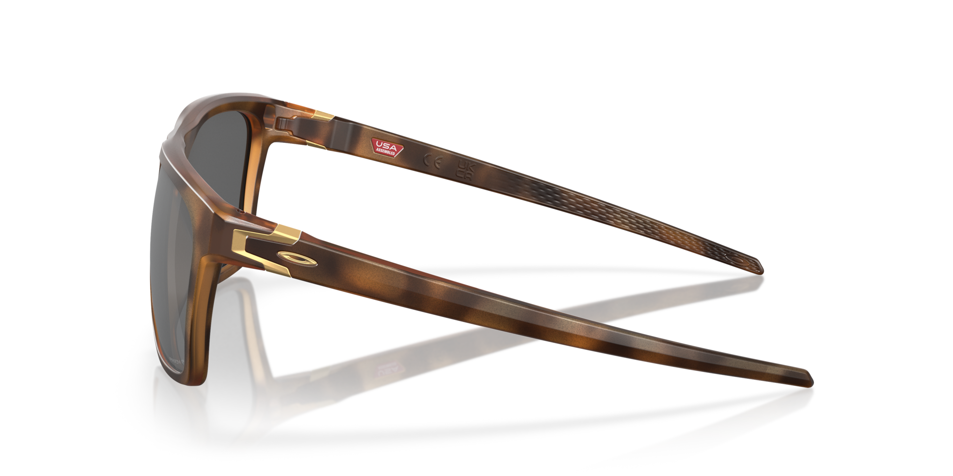 Oakley Leffingwell Sunglasses side view - Colour: Matte Brown Tortoise / Prizm Tungsten