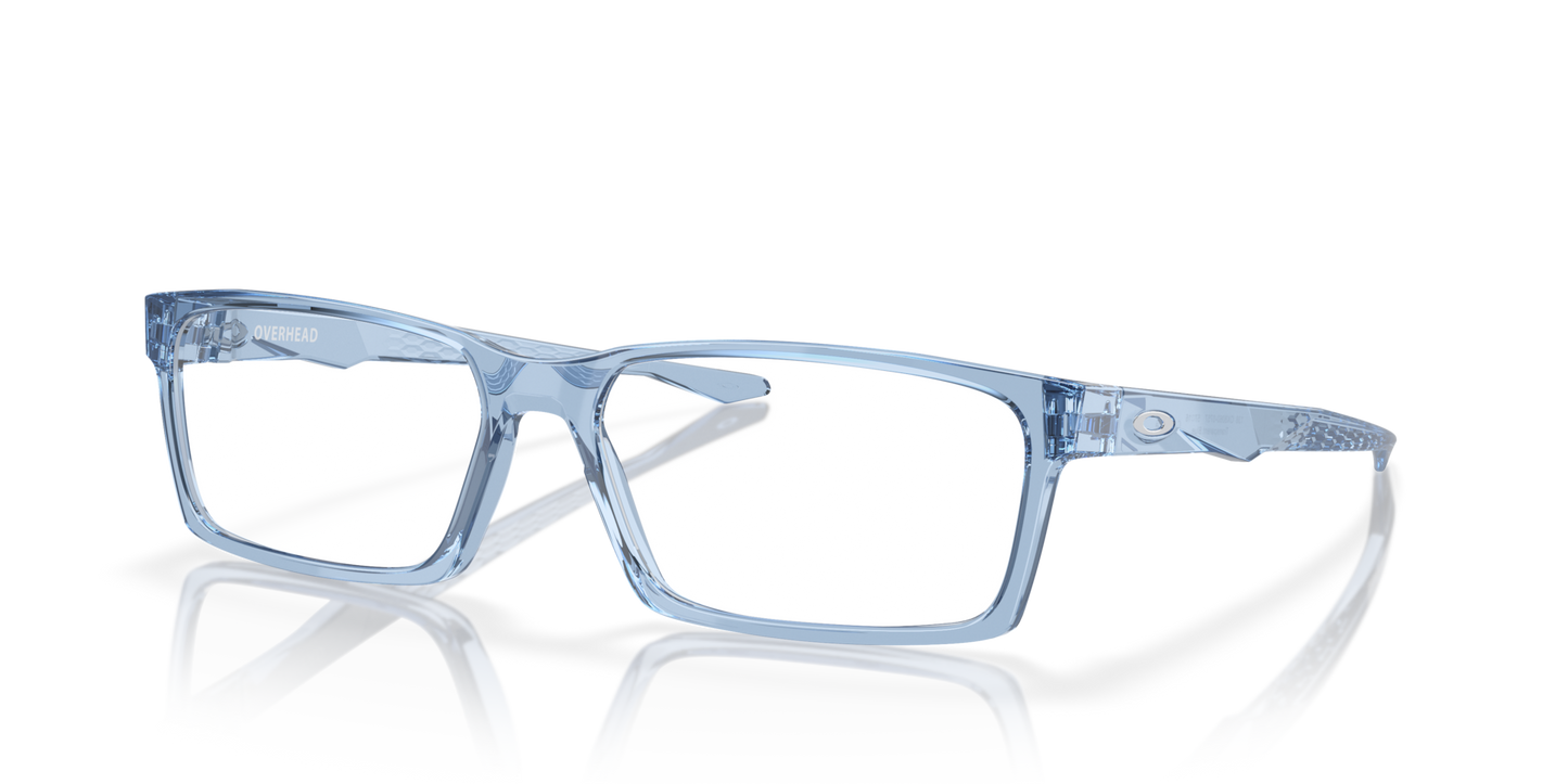 Oakley Overhead OX8060 Optical Frames angle view - Colour: Transparent Blue