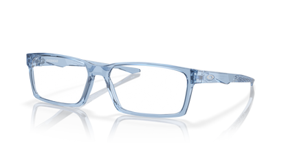 Oakley Overhead OX8060 Optical Frames angle view - Colour: Transparent Blue