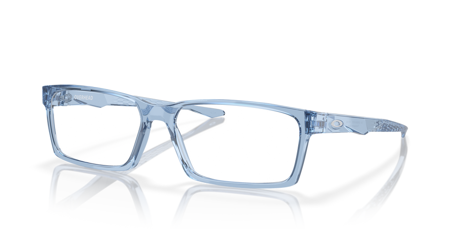Oakley Overhead OX8060 Optical Frames angle view - Colour: Transparent Blue