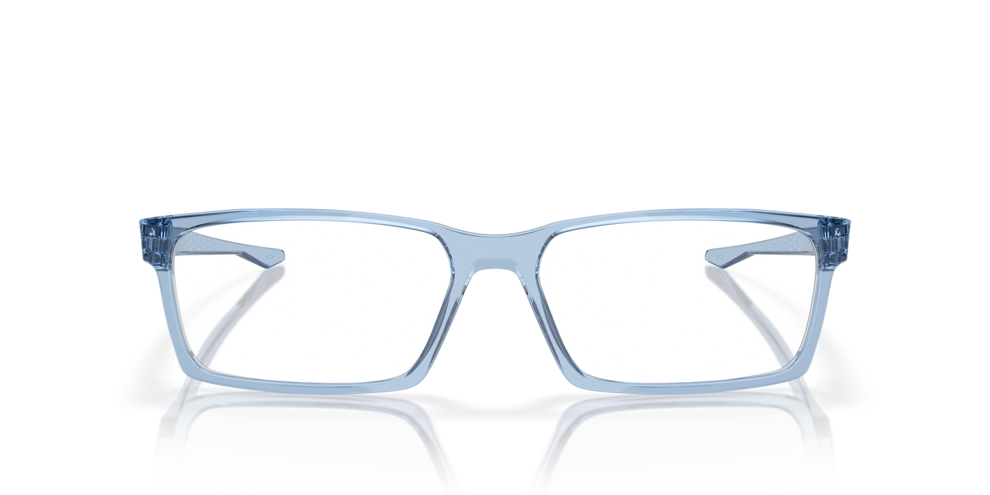 Oakley Overhead OX8060 Optical Frames front view - Colour: Transparent Blue
