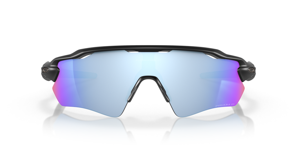 Oakley Radar EV Path Sunglasses front view - Colour: Matte Black / Prizm Deep Water Polarised