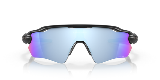Oakley Radar EV Path Sunglasses front view - Colour: Matte Black / Prizm Deep Water Polarised