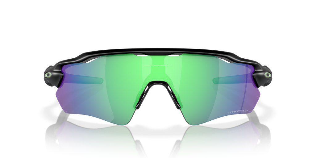 Oakley Radar EV Path Sunglasses front view - Colour: Matte Black - Lens: Prizm Jade Polarised - Media: Standard