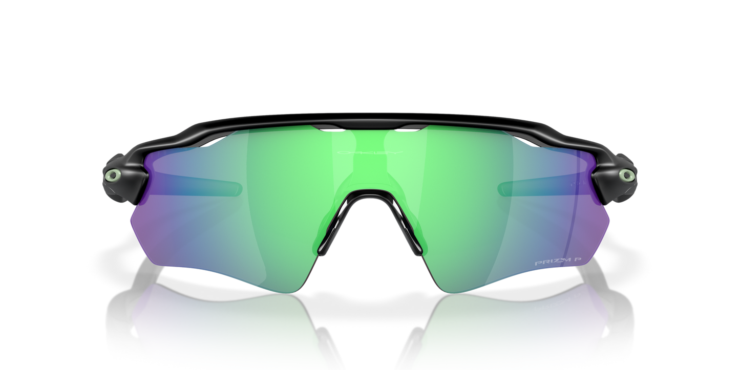 Oakley Radar EV Path Sunglasses front view - Colour: Matte Black / Prizm Jade Polarised