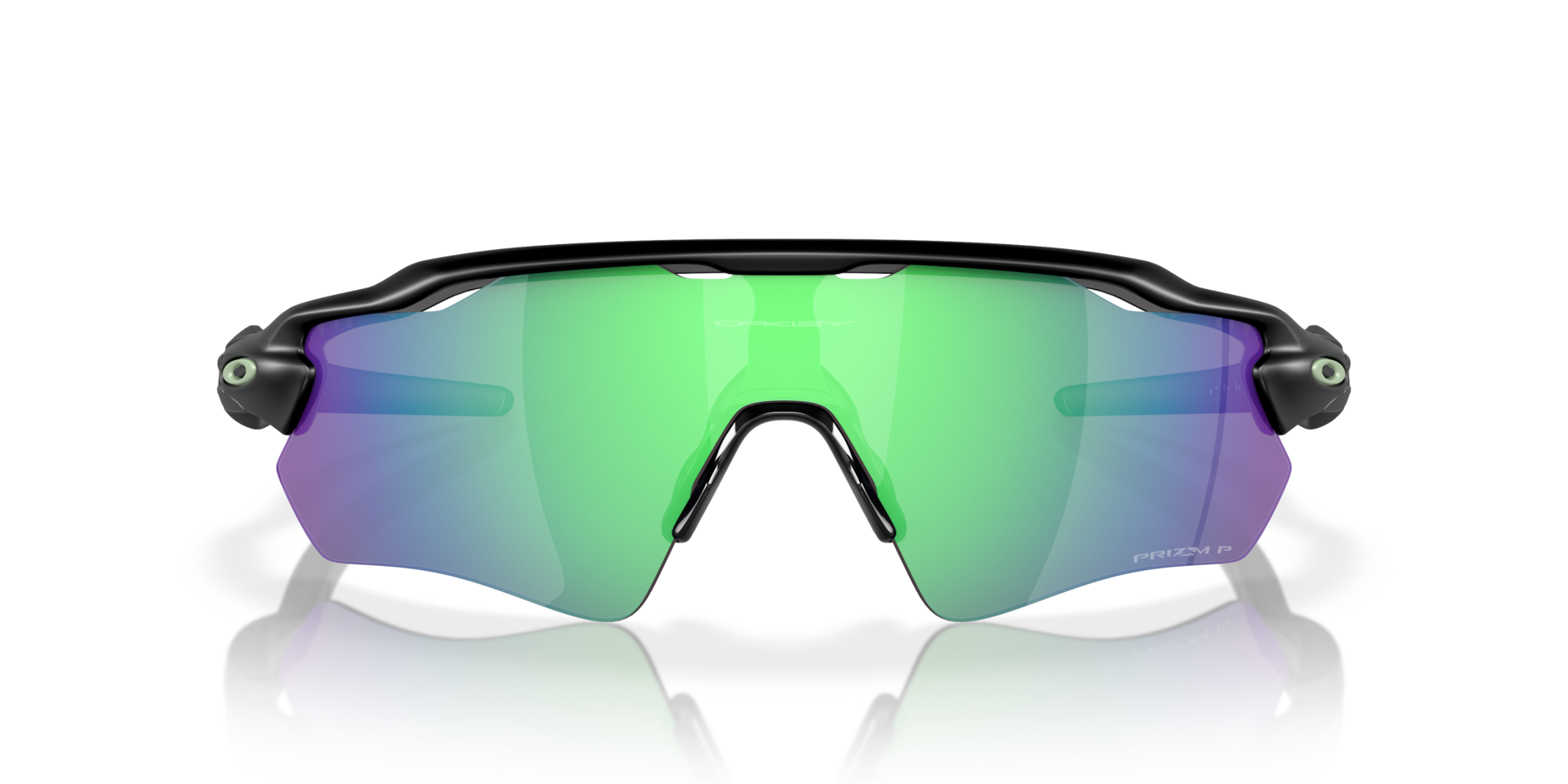 Oakley Radar EV Path Sunglasses front view - Colour: Matte Black / Prizm Jade Polarised