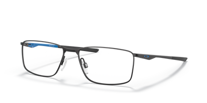 Oakley Socket 5.0 OX3217 Optical Frames angle view - Colour: Satin Black with Blue Interior