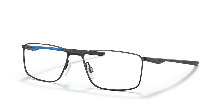 Oakley Socket 5.0 OX3217 Optical Frames angle view - Colour: Satin Black with Blue Interior