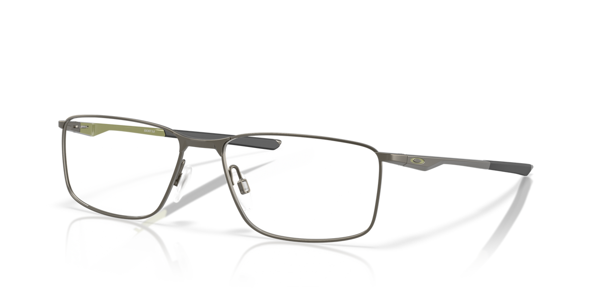 Oakley Socket 5.0 OX3217 Optical Frames angle view - Colour: Matte Gunmetal with Olive Detail