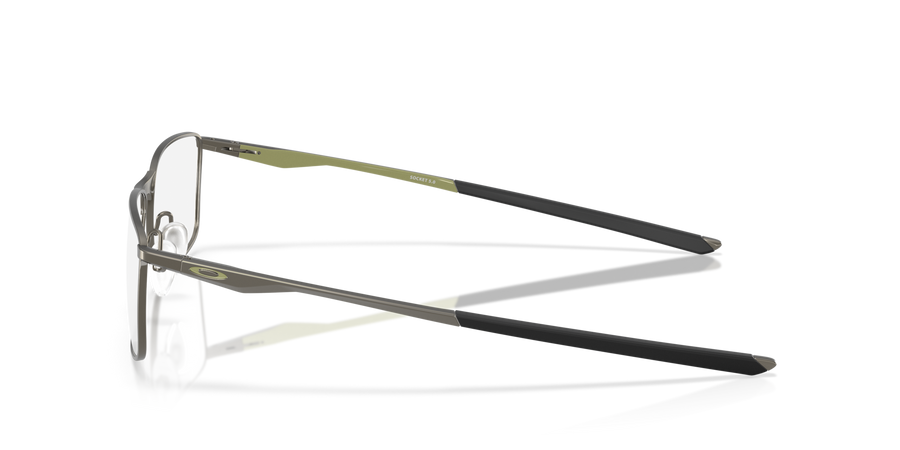 Oakley Socket 5.0 OX3217 Optical Frames side view - Colour: Matte Gunmetal with Olive Detail