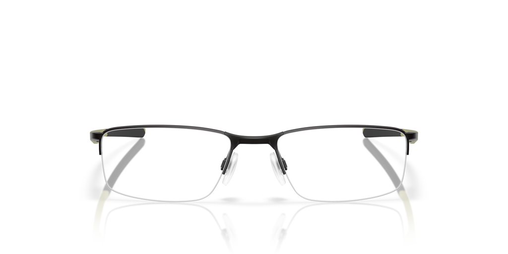 Oakley Socket 5.5 OX3218 Optical Frames front view - Colour: Satin Black with Olive Temples